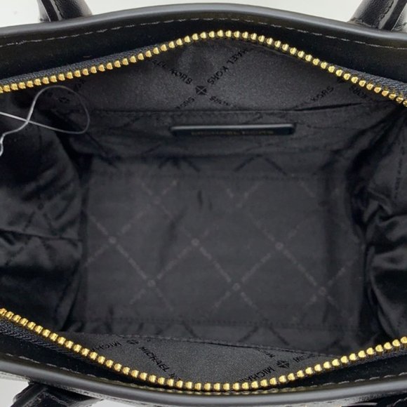 Michael Kors Avril Small Leather Top-Zip Satchel Black color - Picture 7 of 16